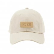 NCKU皮革標老帽_象牙白