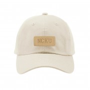 NCKU皮革標老帽_象牙白