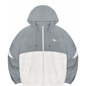 【最後五件，售完不補】NCKU韓系拼接唰唰感運動夾克(可拆帽)_大象灰