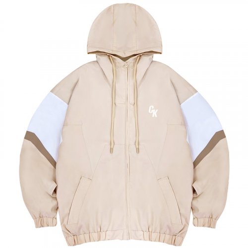 【最後十件，售完不補】NCKU復古撞色運動夾克_玩色奶茶