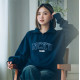 【最後十件，售完不補】NCKU經典款美式立領拉鍊大學T_深藍