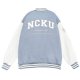 NCKU美式經典棒球外套_ 濛霧灰藍