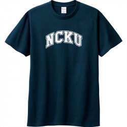 NCKU經典字框純棉短T_深藍