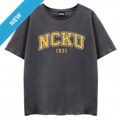 【2025新品限量上市】NCKU立體電繡寬版短T_鐵灰