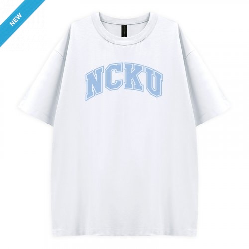 NCKU好涼的寬版短T_雪花冰(白)