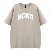 【少量現貨，售完不補】NCKU好涼的寬版短T_花生冰(卡其)