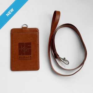 【9/15陸續出貨】NCKU皮革雙層證件套_焦糖棕