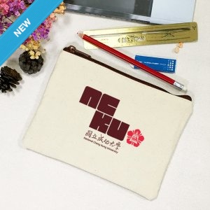 NCKU校徽款帆布收納袋_米白