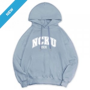 【早鳥限貨，售完預購】NCKU冬日輕甜系落肩帽T_冰霜藍