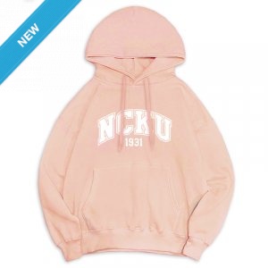 【早鳥限貨，售完預購】NCKU冬日輕甜系落肩帽T_微糖粉