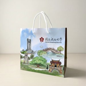 NCKU水彩校園插畫手提紙袋23cm