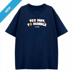 【最後五件,售完不補】TOO HOT TO HANDLE成大寬版短T_藍以生存(深藍)