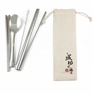 NCKU環保餐具五入組_米白