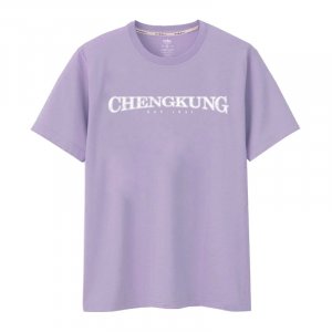 【最後五件，售完不補】NCKU經典款慕夏純棉短T_極光紫
