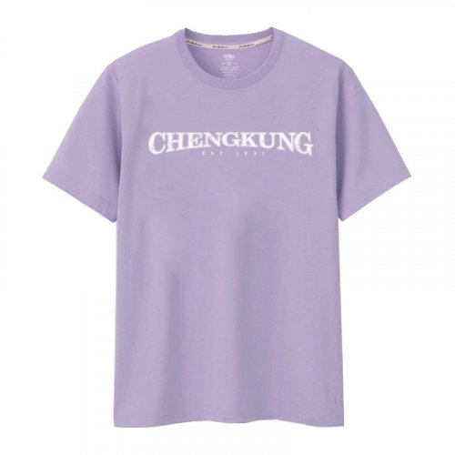 【最後五件，售完不補】NCKU經典款慕夏純棉短T_極光紫